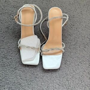 Elegant Silver Women's Heels